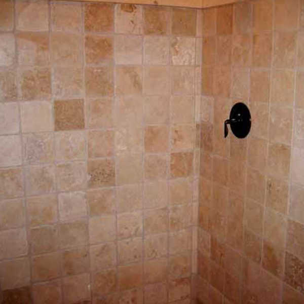 Shower tile installation from a bathroom remodeling project in Lake Burton GA