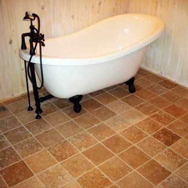 Claw foot tub installationn in a bathroom remodeling project in Lake Burton GA