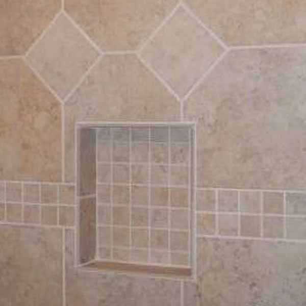 Tile shower cubby in Alpharetta GA