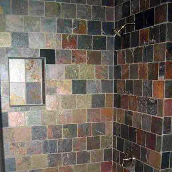 Slate bathroom tile installation in Norcross GA
