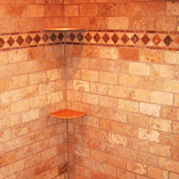 Tile shower enclosure from bathroom remodeling in Lake Burton GA