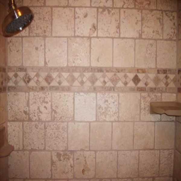 Tile shower enclosure from a bathroom remodel in Dunwoody GA