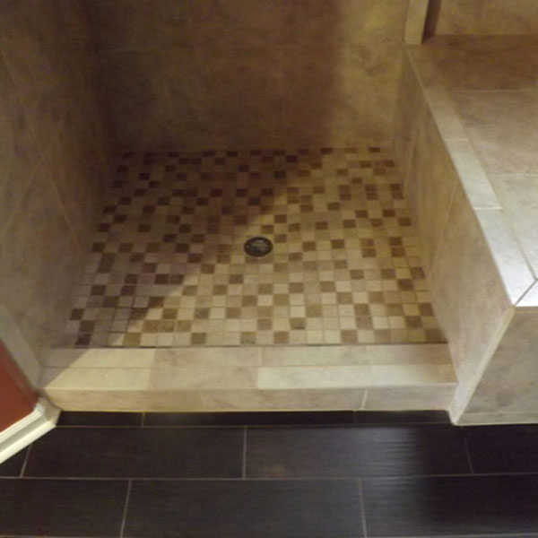 Tile shower pan in Cumming GA