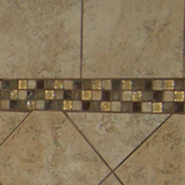 Diamond tile design pattern pattern from a bathroom remodel in Alpharetta GA