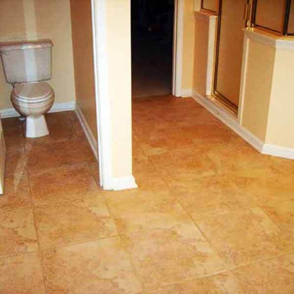 Floor tile install from Canton GA bathroom remodeling project