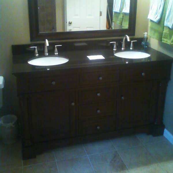 Bathroom vanity installation in Roswell GA