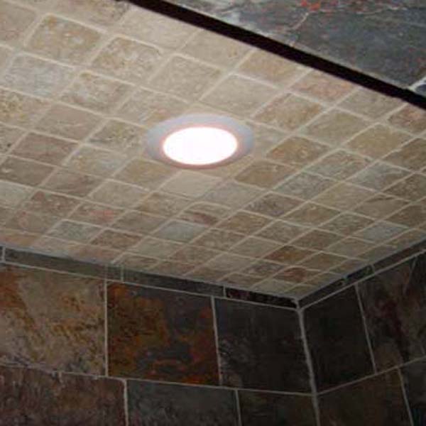 Bathroom lighting installation from a bathroom remodel in Dahlonega GA