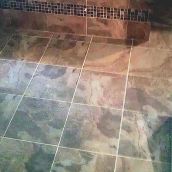 Tile bathroom floor from Dawsonville GA bathroom remodel